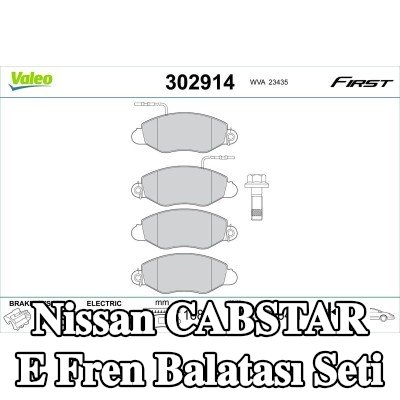VALEO Fren balatası seti Ön Aks, 18mm, gıcırtı önleyici plaka ile, cıvata/vida ile — 2002 Nissan Cabstar E