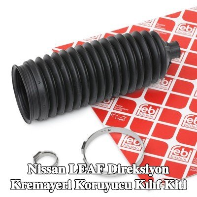 FEBI BILSTEIN Sol ön aks direksiyon kremayeri kılıfı kiti, kelepçeli — Nissan Leaf