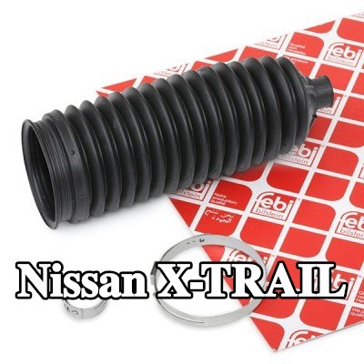 FEBI BILSTEIN طقم غطاء حامل التوجيه المحور الأمامي الأيسر, مع مشابك — Nissan X-trail