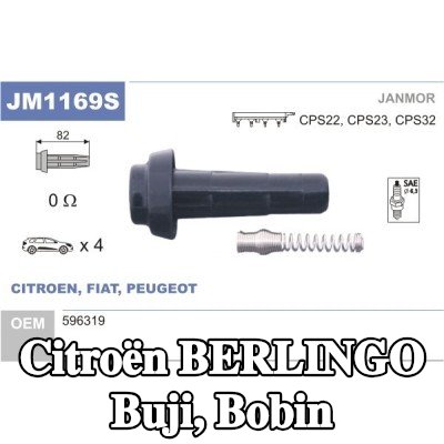 JANMOR Buji, bobin — 1998 Citroën Berlingo