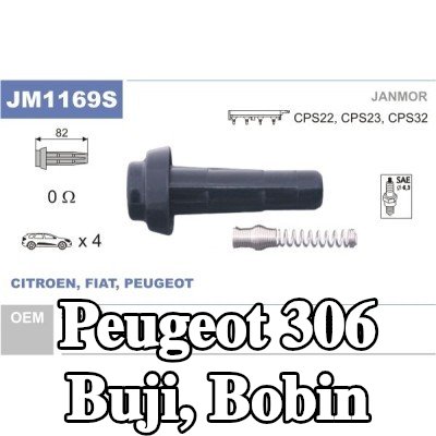 JANMOR Buji, bobin — Peugeot 306