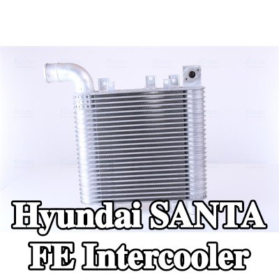NISSENS Hızlı bağlantı parçası olmayan Intercooler, Sol konektör, düz, Sağ konektör, düz — 2012 Hyundai Santa Fe