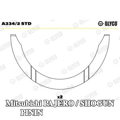 GLYCO صامولة الدفع، العمود المرفقي — Mitsubishi Pajero / Shogun Pinin