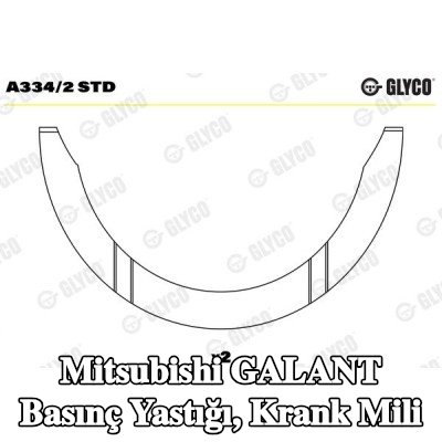 GLYCO Basınç Yastığı, krank mili — Mitsubishi Galant