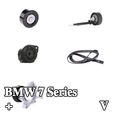 RIDEX مضخة الماء + مجموعة الحزام المضلع على شكل V — 2002 BMW 7 Series