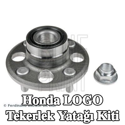 BLUE PRINT Tekerlek yatağı kiti Arka Aks, Tekerlek göbeğine entegre tekerlek yatağı, aks somunu ile — Honda Logo