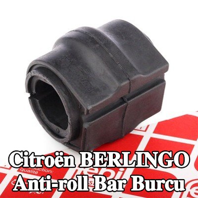 FEBI BILSTEIN Ön aks stabilizatör çubuğu burcu, 25mm, Kauçuk — Citroën Berlingo