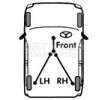 FIRST LINE El freni kablosu 1594mm — 1990 Mitsubishi Space Wagon (1)