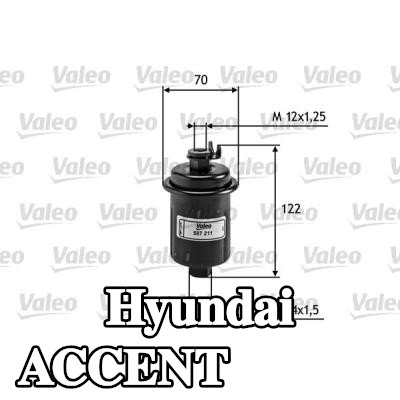 VALEO مرشح الوقود — 1997 Hyundai Accent
