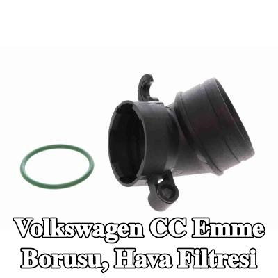 VAICO Emme borusu, conta/sızdırmazlık halkalı hava filtresi, vida ile — Volkswagen Cc