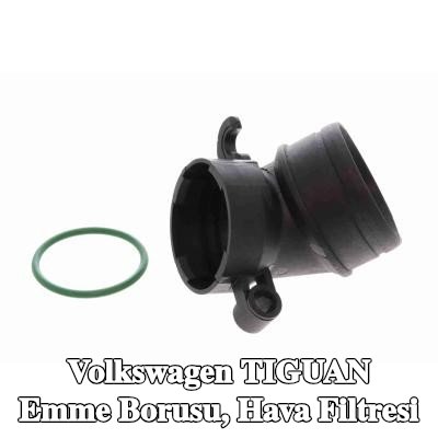 VAICO Emme borusu, conta/sızdırmazlık halkalı hava filtresi, vida ile — 2012 Volkswagen Tiguan
