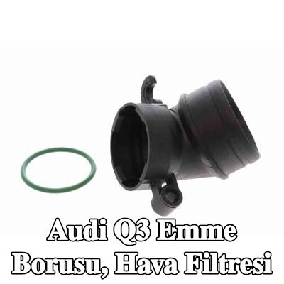 VAICO Emme borusu, conta/sızdırmazlık halkalı hava filtresi, vida ile — 2012 Audi Q3