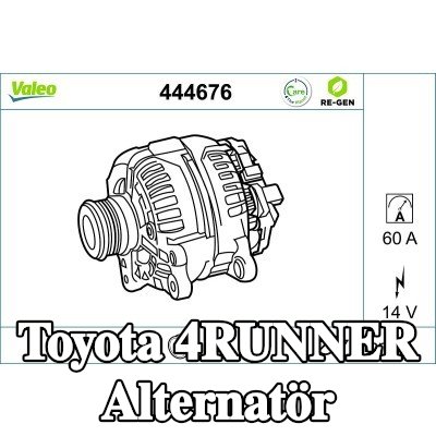 VALEO Alternatör 60A — 1995 Toyota 4runner