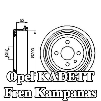BOSCH Arka aks fren kampanası, 242mm — Opel Kadett