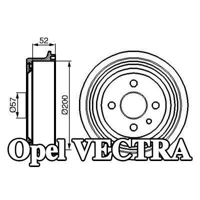 BOSCH أسطوانة الفرامل للمحور الخلفي, 242mm — 1990 Opel Vectra