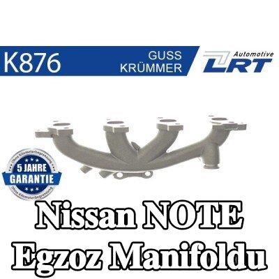 LRT Bağlantı hattı ile egzoz manifoldu, montaj parçaları ile — Nissan Note