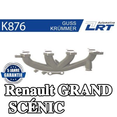 LRT مشعب العادم مع خط التوصيل, مع قطع التركيب — Renault Grand Scénic