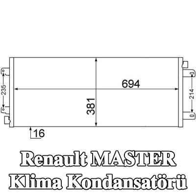 MAHLE Kurutucusuz klima kondansatörü — 2008 Renault Master