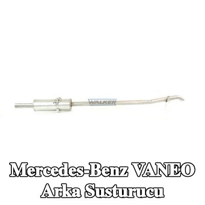 WALKER Arka susturucu 2000mm, montaj parçaları olmadan — Mercedes-Benz Vaneo