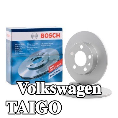BOSCH القطر الخارجي لقرص المكابح: 232mm, صلب, مطلي, مع مسامير/براغي — Volkswagen Taigo