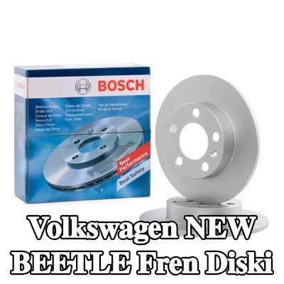 BOSCH Fren diski Dış Çap: 232mm, düz, Kaplamalı, cıvata/vida ile — Volkswagen New Beetle