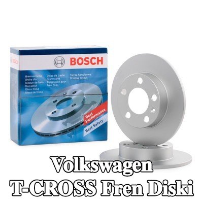 BOSCH Fren diski Dış Çap: 232mm, düz, Kaplamalı, cıvata/vida ile — Volkswagen T-cross