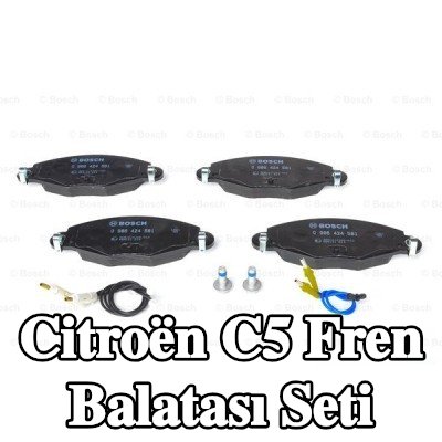 BOSCH Fren balatası seti 17, 7mm, gıcırtı önleyici plaka ile, cıvata/vida ile, aksesuarlarla — 2002 Citroën C5