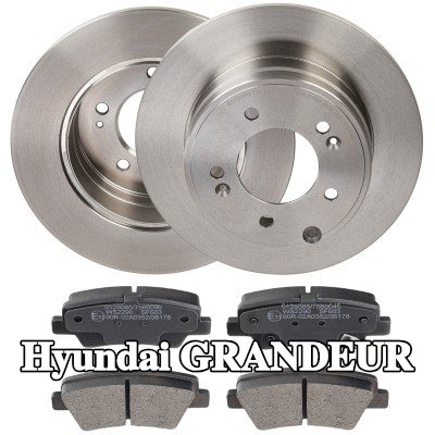 RIDEX مجموعة أقراص الفرامل والوسادات للمحور الخلفي, صلب — 2011 Hyundai Grandeur