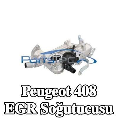 PartsTec Contalı/sızdırmazlık elemanlı EGR soğutucu, vakum baypaslı, EGR valfi olmadan, sensörsüz — Peugeot 408