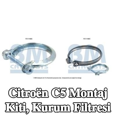 BM CATALYSTS Montaj Kiti, kurum filtresi — 2011 Citroën C5