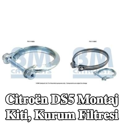 BM CATALYSTS Montaj Kiti, kurum filtresi — Citroën Ds5