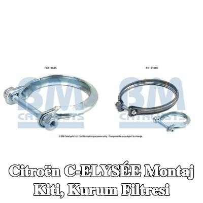 BM CATALYSTS Montaj Kiti, kurum filtresi — Citroën C-elysée