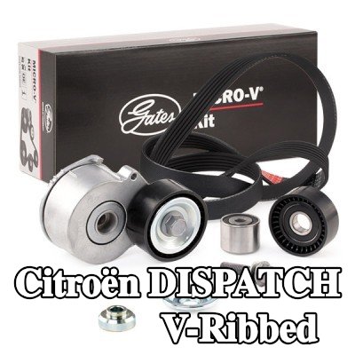 GATES مجموعة أحزمة V-Ribbed Micro-V Kit, Micro-V® Stretch Fit™ — 1998 Citroën Dispatch