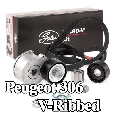 GATES مجموعة أحزمة V-Ribbed Micro-V Kit, Micro-V® Stretch Fit™ — Peugeot 306
