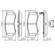 BOSCH Fren balatası seti 15, 5mm, gıcırtı önleyici plaka ile, yaylı — Hyundai H-1 (9)
