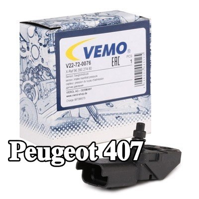 VEMO مستشعر ضغط الهواء, تعديل الارتفاع مشعب السحب, جودة أصلية — Peugeot 407