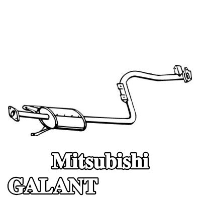 VEGAZ كاتم الصوت الأوسط 1620mm — 1990 Mitsubishi Galant