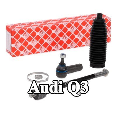 FEBI BILSTEIN مجموعة قضيب التوجيه OE Turbo جديدة, المحور الأمامي الأيمن, 448mm, مع صواميل, مع منفاخ, مع مشابك, مع منفاخ التوجيه — 2012 Audi Q3