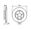 BOSCH Fren diski Dış Çap: 255mm, Havalandırmalı, içten havalandırmalı, Yağlanmış — Toyota Corona (8)