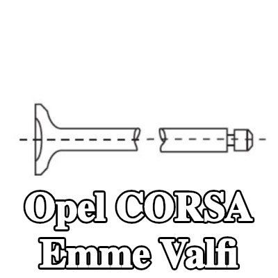 GIEFFE Emme valfi Krom kaplı valf gövdesi, Sertleştirilmiş valf sapı ucu — 1990 Opel Corsa