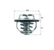 MAHLE Termostat 82°C, 58mm, contalı/sızdırmaz — Opel Gt (2)