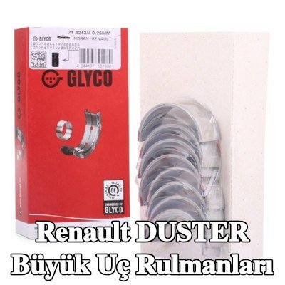 GLYCO Çelik sırtlı, sinterle birleştirilmiş bronz büyük uç yatakları — Renault Duster