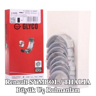 GLYCO Çelik sırtlı, sinterle birleştirilmiş bronz büyük uç yatakları — Renault Symbol / Thalia