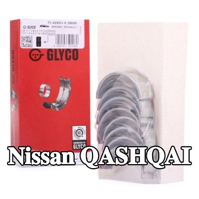 GLYCO محامل الطرف الكبير ذات ظهر فولاذي مع برونز مدمج بالتلبيد — Nissan Qashqai