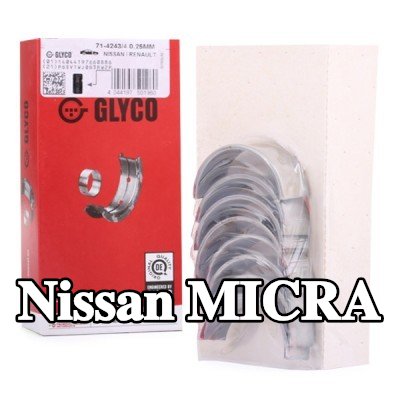 GLYCO محامل الطرف الكبير ذات ظهر فولاذي مع برونز مدمج بالتلبيد — Nissan Micra