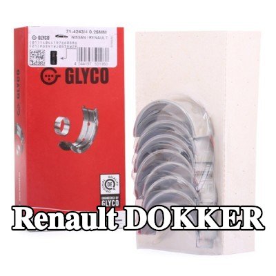 GLYCO محامل الطرف الكبير ذات ظهر فولاذي مع برونز مدمج بالتلبيد — Renault Dokker