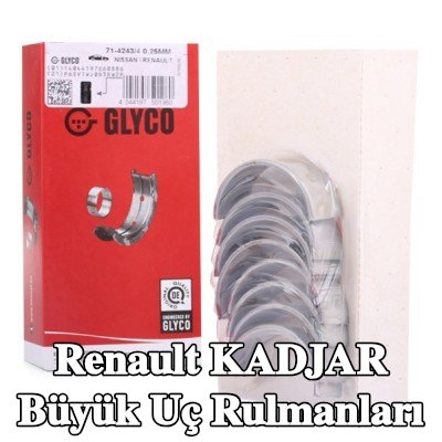 GLYCO Çelik sırtlı, sinterle birleştirilmiş bronz büyük uç yatakları — Renault Kadjar