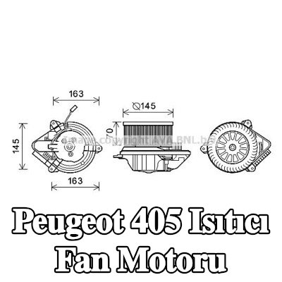 PRASCO Isıtıcı fan motoru — Peugeot 405