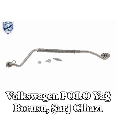 VAICO Yağ borusu, şarj cihazı Egzoz Turboşarj, montaj kiti ile — Volkswagen Polo