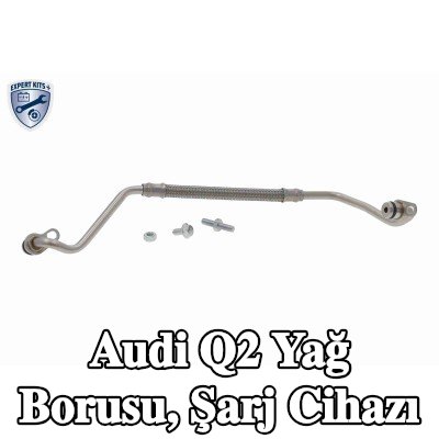 VAICO Yağ borusu, şarj cihazı Egzoz Turboşarj, montaj kiti ile — Audi Q2